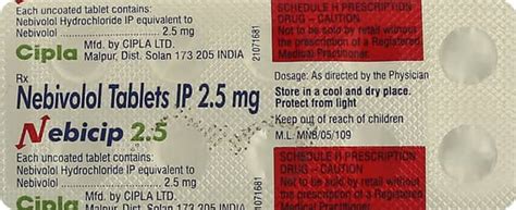 Nebicip 2.5 MG Tablet (10): Uses, Side Effects, Price & Dosage | PharmEasy