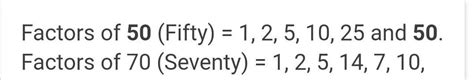 HCF of 50and 70 by euclids algorithm - Brainly.in