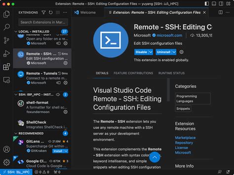 Image result for Remote SSH Vscode