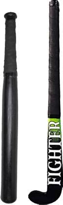 Apolestar Solid Wooden Basebat combo for men practice Hockey Stick - 91 ...