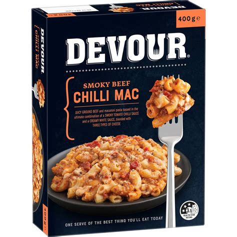 Devour Smoky Beef Chilli Mac Frozen Meal 400g | Woolworths