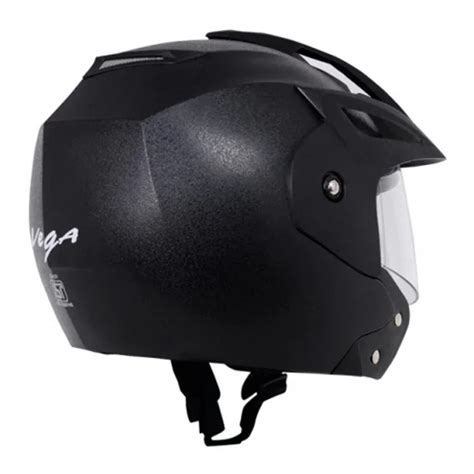 Vega Crux Open Face Black Helmet | Shop Helmets at BIKERSTORE.IN ...