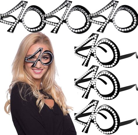 40th Birthday Decorations - 40th Birthday Glasses - | Ubuy India