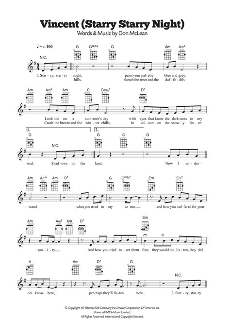 Image result for Starry Starry Night Ukulele Tutorial