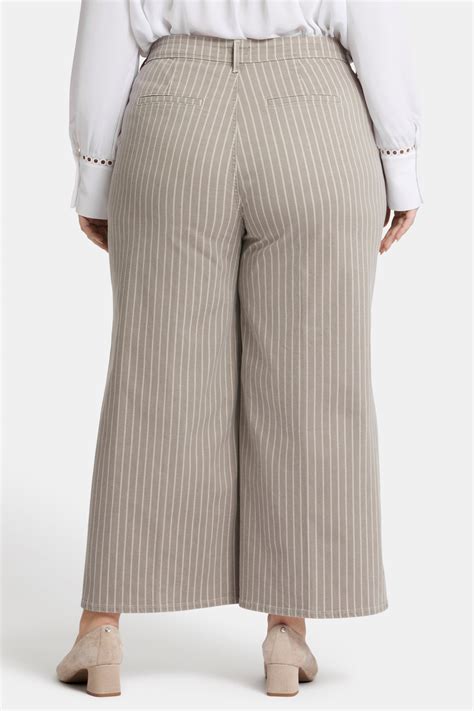 Mona Wide Leg Trouser Ankle Jeans In Plus Size With High Rise ...