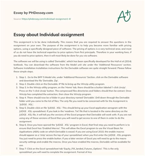 Image result for Individual Assignment