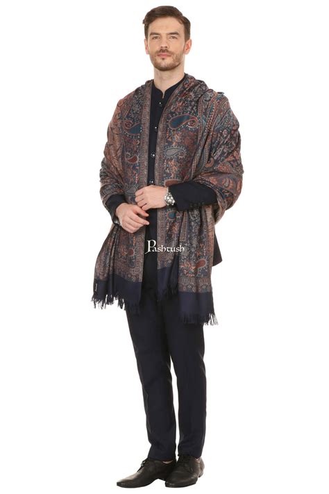 Pashtush His And Her Set Of Jamawar Stole and Shawl With Premium Gift ...