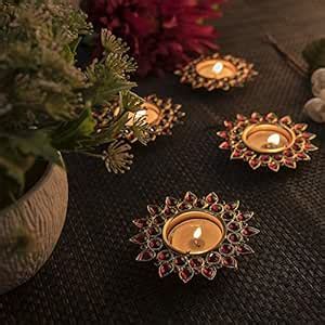 Buy Crystal Tealight Candle Holder Votives Bowl Holders for Home ...