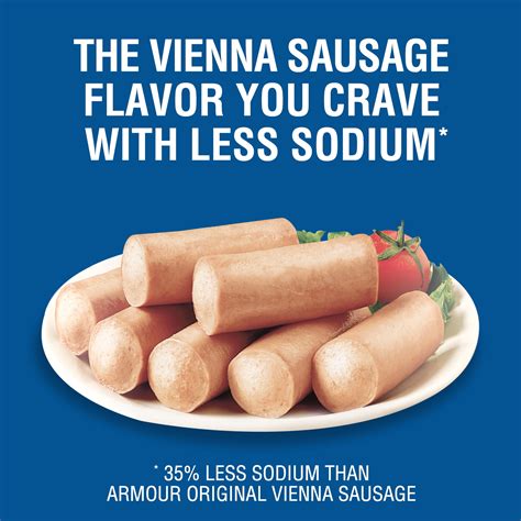 Armour Vienna Sausage, Reduced Sodium, 4.6 oz Can