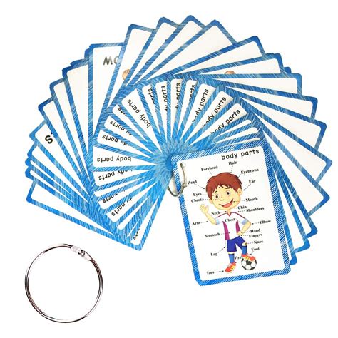 Santsun Set Of Body Parts Kid Flashcards Educational Learning Picture ...