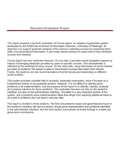 Image result for Heuristic Evaluation Report Example