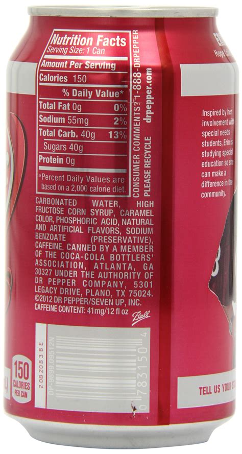Dr Pepper Can Label