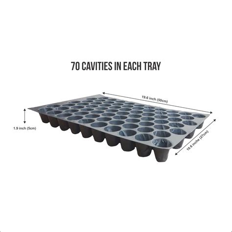 Seedling Tray Pack of 15 – 70-Hole Garden Trays – Singhal Mart