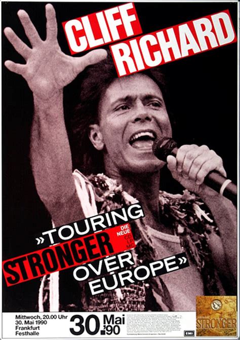 Cliff Richard - Stronger, Frankfurt 1990 - Konzertplakat, 216,40