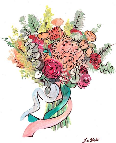 Flower Bouquet Drawing at GetDrawings | Free download