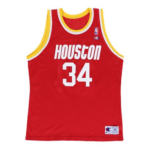 1990s Hakeem Olajuwon Houston Rockets NBA Basketball Jersey - WyCo Vintage