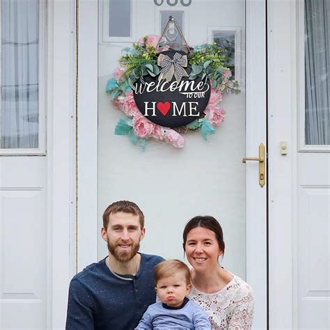 Buy Welcome Sign for Front Door Decor Farmhouse Door Wreaths Wall Decor ...