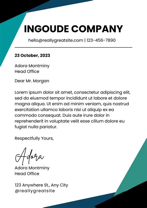 Professional Business Letter 的图像结果