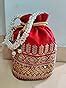 Milan's Creation Raw-Silk Designer Potli Bag for women with Golden ...