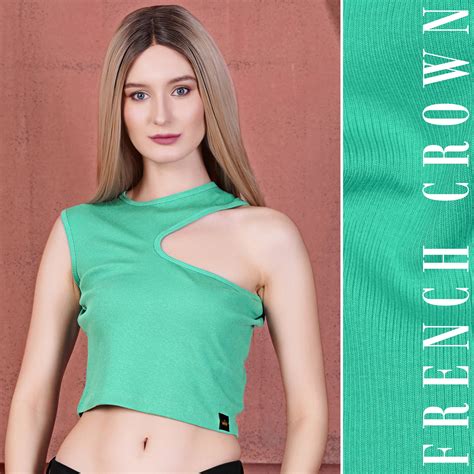 Puerto Green Casual Premium Cotton Top For Woman