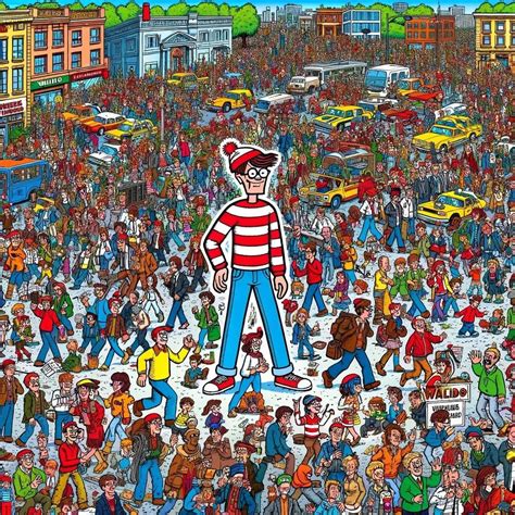 Create a Where’s Waldo image where it’s really hard to find Waldo : r ...