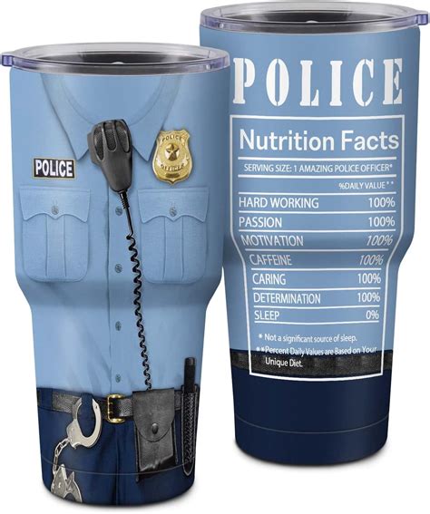 Amazon.com | sxmluedn Police Officer Gifts Police Tumbler Cup Police ...