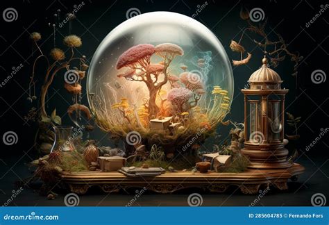 Microcosmic Realms: Journey Inside Imaginary Spheres Stock Illustration - Illustration of ...