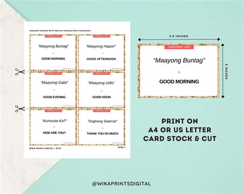 Essential Cebuano Phrases (110 Cards) Flashcards - Cebuano English ...