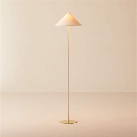 Luar Wrapped Untanned Leather Table Lamp With Brass Base | CB2