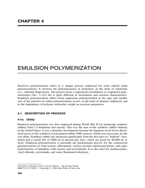 Image result for Emulsion Polymerization Mechanism