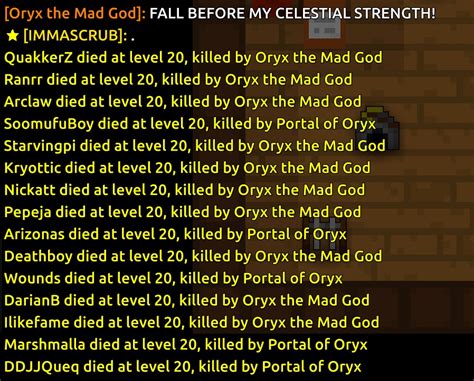 Oryx the Mad God 3 Massacres - Community Hub - Forum | RealmEye.com