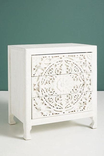 Lombok Handmade Wooden Nightstand / Hand Carved Floral Bedside – Pisces ...