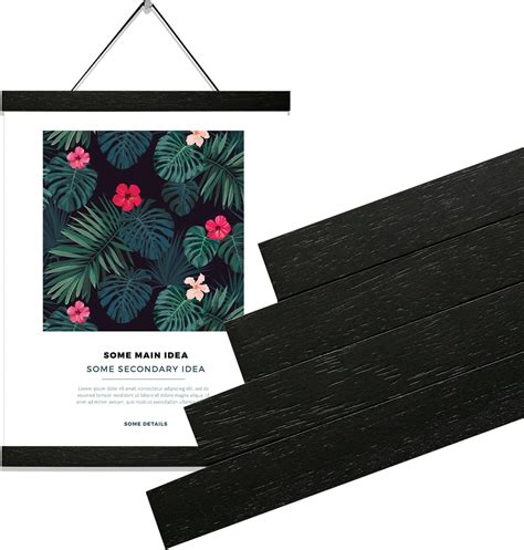 Buy Magnetic Poster Hanger Frame In Black Color 3 pack, 18x12 18x24 ...