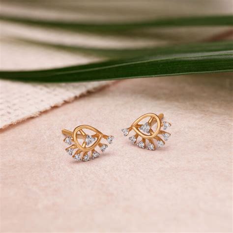 Elegant Teardrop Shaped Diamond Stud Earrings