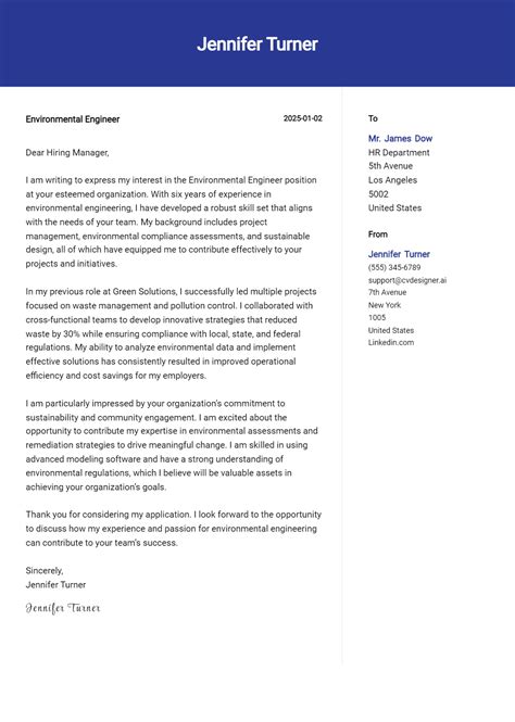 Environmental Science Cover Letter Examples 的图像结果