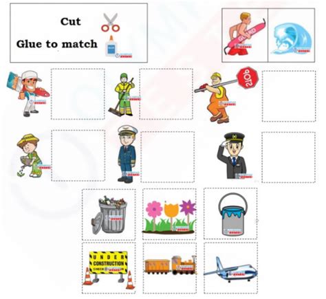 Community Helper Objects - Kindergarten worksheet | Olympiad tester