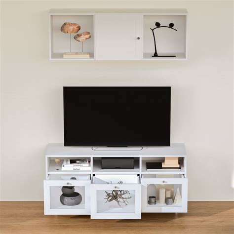 Buy Soho Medium TV Unit with 3 Multipurpose Cases - White from Home ...