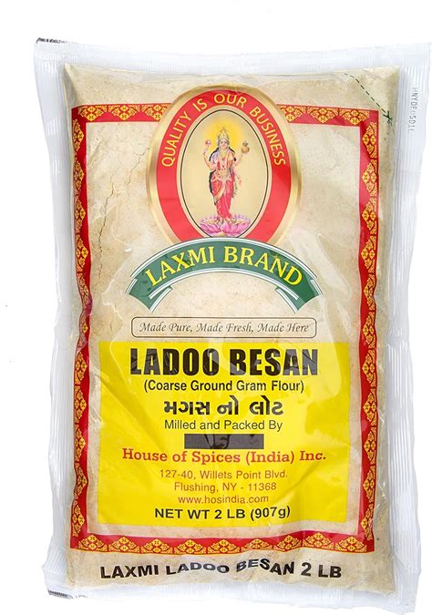 Buy Laxmi Freshly Milled Ladoo Besan Flour (Gluten-Free) - 2lb Online ...