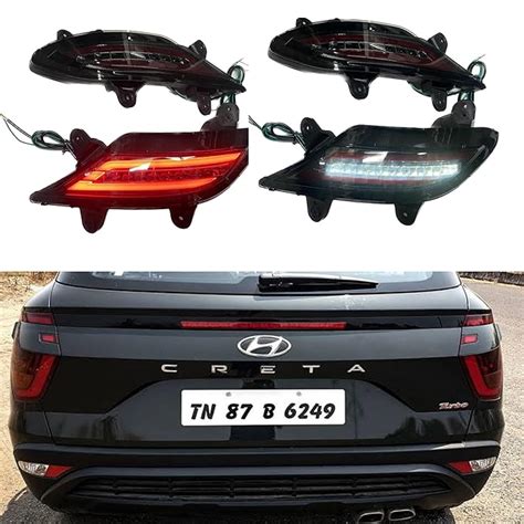 SNTP CRETA Rear Bumper DRL Reflector Back Light for Creta Type 3(2020 ...