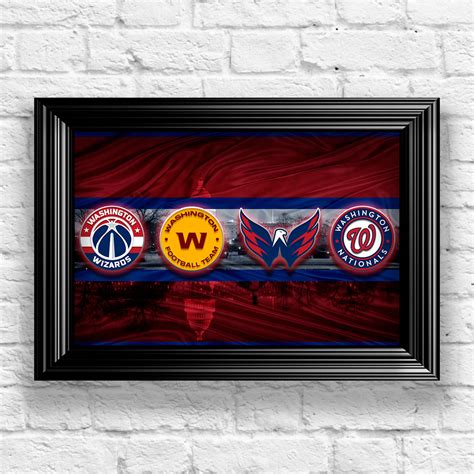 Washington Sports Teams Poster, Washington Nationals, Washington Capit ...