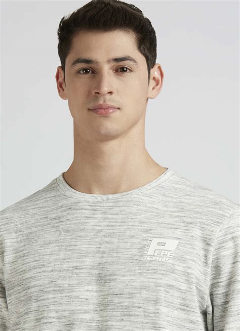 Ecru Full Sleeve Ottoman Sweatshirt | Pepe Jeans India