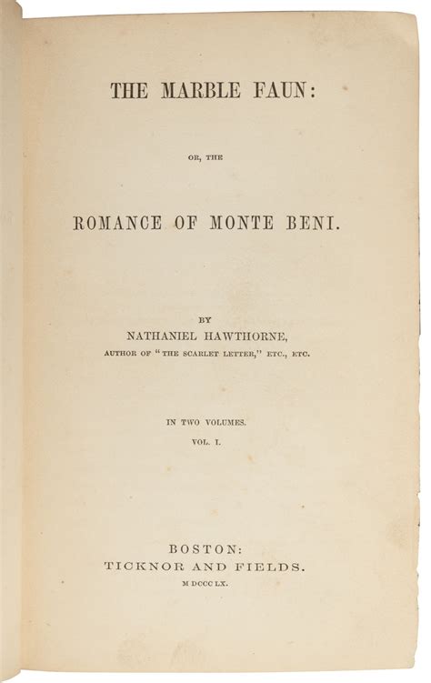 The Marble Faun, or, The Romance of Monte Beni
