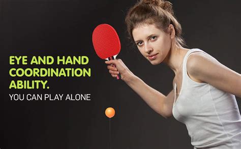 Kidology Light Table Tennis Self Training Indoor Gaming 2 Rackets & 4 ...