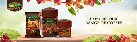 BRU Gold Instant Coffee Powder 100 g Jar, 100% Pure Ground Coffee ...