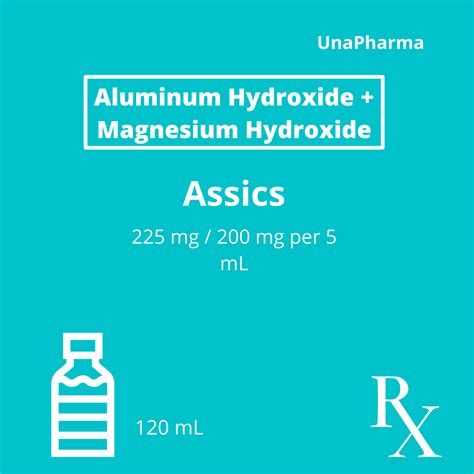 ASSICS Aluminum Hydroxide / Magnesium Hydroxide 225mg / 200mg per 5mL ...