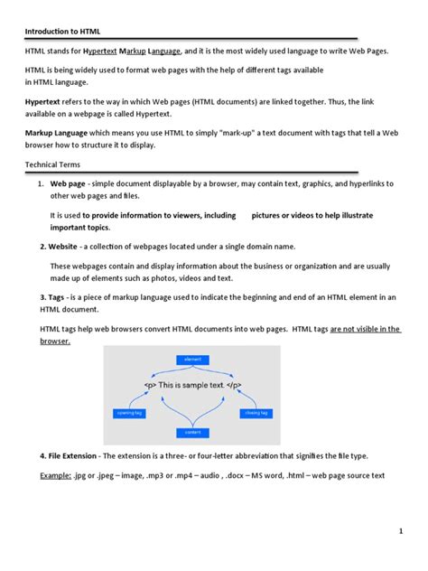 Image result for HTML Introduction PDF
