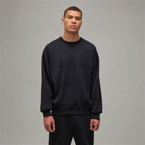 adidas Y-3 Brushed Terry Crew Sweatshirt - Black | Free Shipping with ...