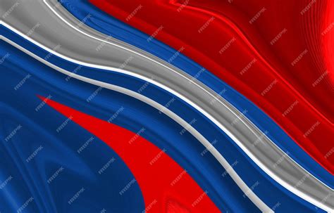 Premium Photo | A red and blue flag