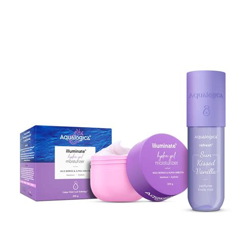 Aqualogica VANILLA MIST & ILLUMINATE MOISTURIZER DUO|Refresh+ Sun ...