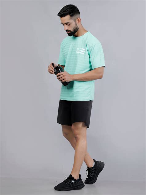 Sea green and Black motivation Dry fit T-shirt and Joggers workout by ...